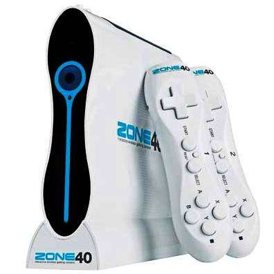 Zone 40 Wireless interactive gaming console with 40 Games