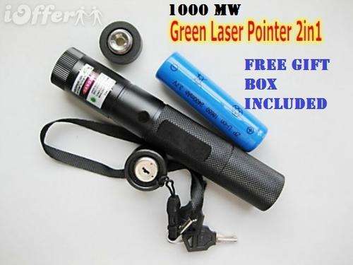 2 UP FOR AUCTION - 1000mw Laser pointer + FREE GIFT BOX **NO ADDITIONAL POSTAGE CHARGES PER LASER**