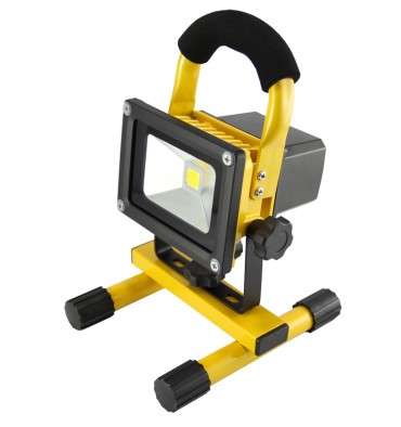 10W RECHARGEABLE LED FLOOD LIGHT WITH WALL AND CAR CHARGERS