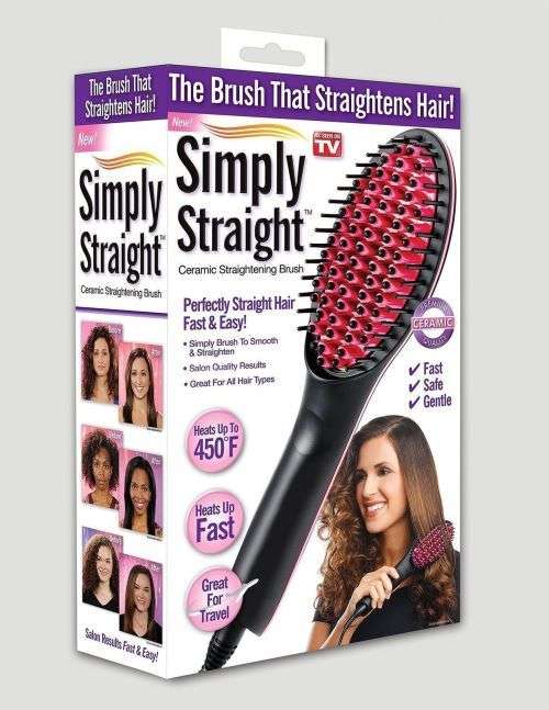 Electric Hair Straightener Comb Hot Iron Brush Auto Fast Hair Massager Tool