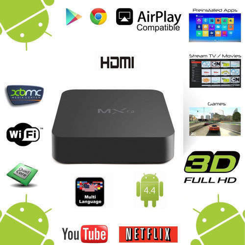 MXQ Full HD 1080P OTT TV BOX Android 4.4 Media Player
