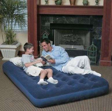Double Air Bed Inflatable Matress Flocked Camping Comfort