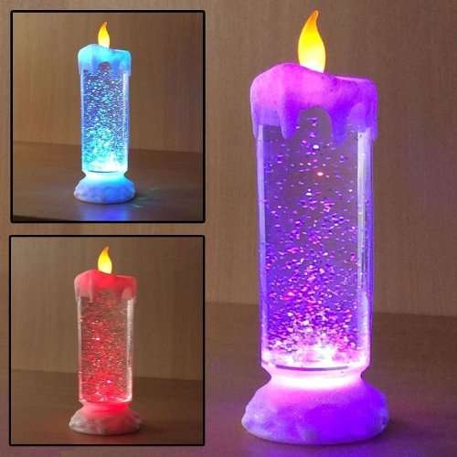 ROMANTIC ELECTRONIC CANDLE/TRANSPARENT LIQUID LED MULTI COLOUR IDEAL CANDLE GIFT