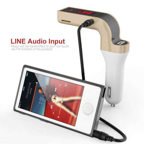 Bluetooth Car Kit Handsfree FM Transmitter Radio MP3 Player USB Charger & AUX