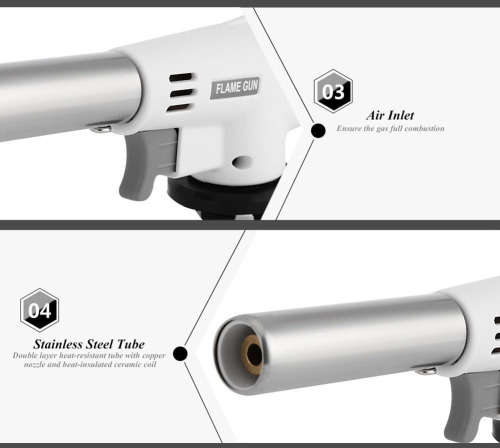 Portable Flame GUN Lighter Jet Torch Butane Gas Burner for Welding Camping BBQ