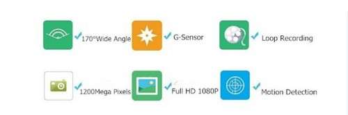 4.3" Full HD 1080 Vehicle Blackbox DVR G Sensor