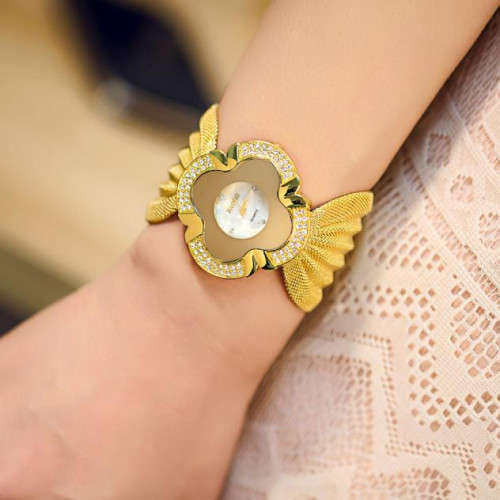 FREE SHIPPING - Lady Diamond Bracelet Watch Mirror Luxury Quartz Watch