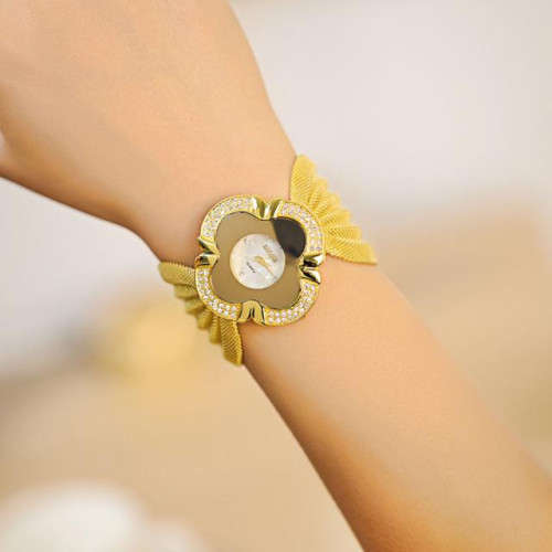 FREE SHIPPING - Lady Diamond Bracelet Watch Mirror Luxury Quartz Watch