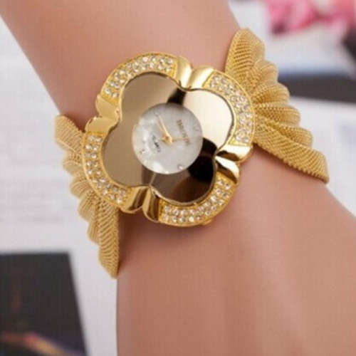 FREE SHIPPING - Lady Diamond Bracelet Watch Mirror Luxury Quartz Watch