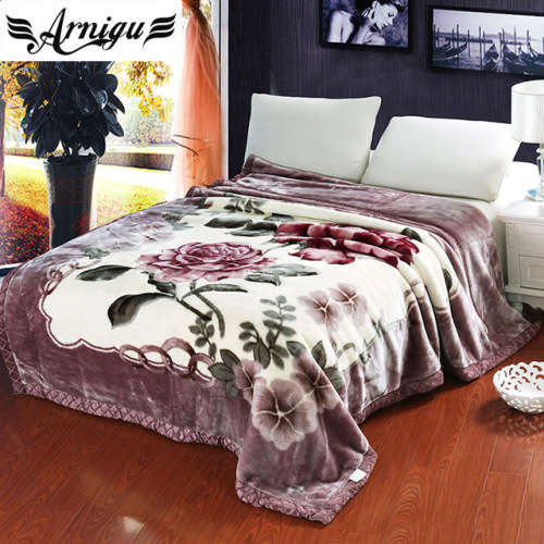 Super Soft 3 PLY Heavy Quality Print & Embossed Blanket (Assorted Prints) + FREE Bag