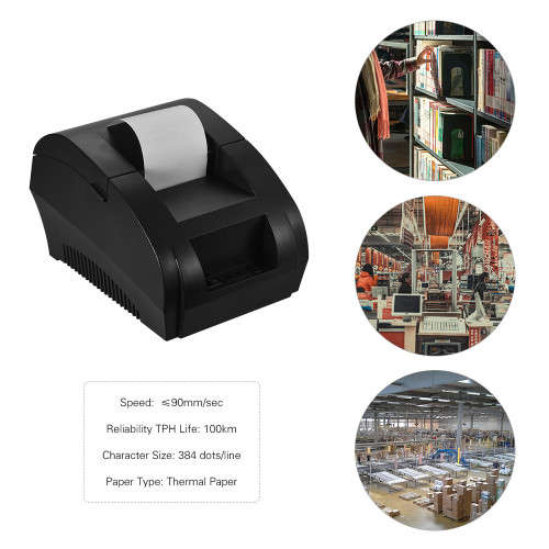 Bluetooth Thermal Printer 58mm Restaurant Retail Receipt Ticket POS Printing for IOS An... - EU Plug