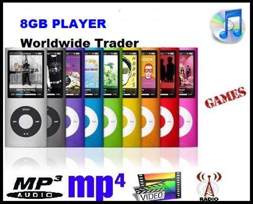 ***New 8 GB 4th generation MP3 MP4 player 1.8"screen Video, FM Radio player***