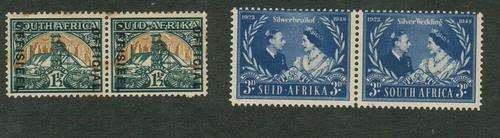 1948 - SILVER WEDDING OF KING GEORGE VI & SA MINE WITH OFFICIAL OVERPRINT.
