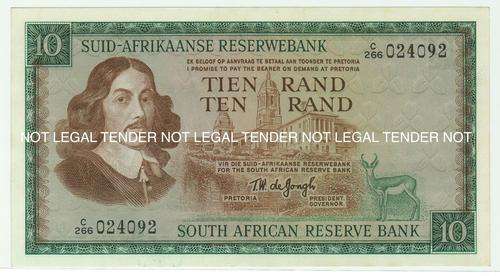 TW DE JONGH - TEN RAND, ENG/AFR - C266