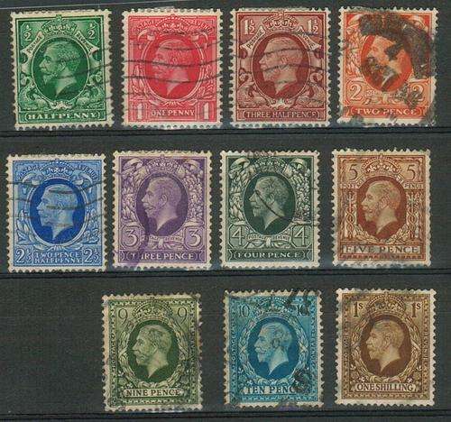 GB KING GEORGE V - 1934-36 - SET OF 11 -SG 439-449