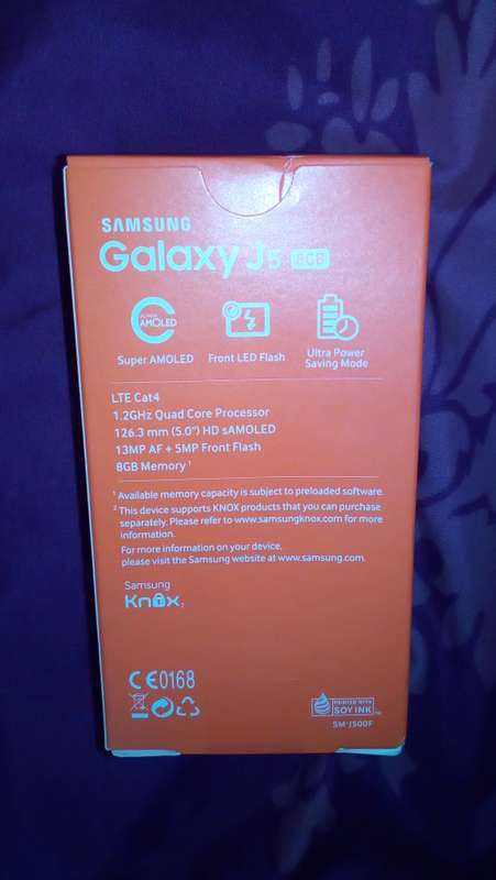 SAMSUNG GALAXY J5 ( GOLD )    (No memory card is included).....