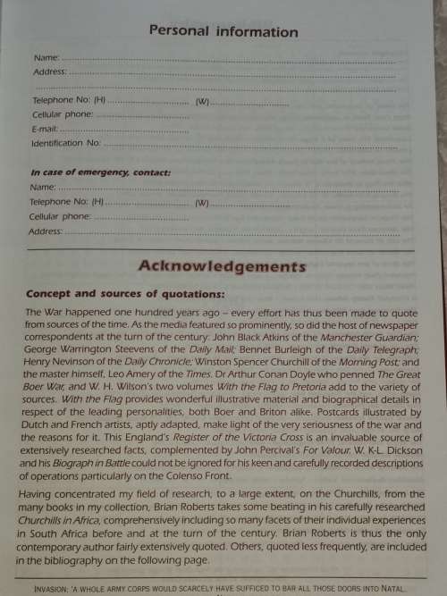 INTO THE MILLENNIUM ANGLO-BOER WAR CENTENARY DIARY  TODAY AND 100 YEARS AGO