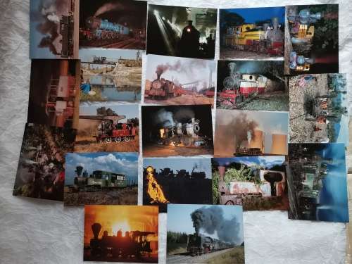 Lot of 20  Last Steam locomotives  postcards - unused - as per photo