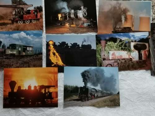 Lot of 20  Last Steam locomotives  postcards - unused - as per photo