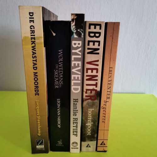 X5 Mix book's - Horrelpoot /  Byleveld / Begeerte / Wowedans in die Skemer /  Griekwastad Moorde