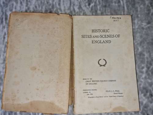 Historic sites and scenes of England / issued by the Great Western railway company of England , gen