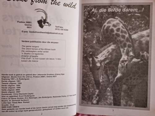 Die Veldwagters vertel - Jan Roderigues  **( Signed )**