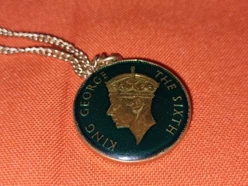 Pendant Charm Southern Rhodesia 1951 Two Shillings and King George The Sixth