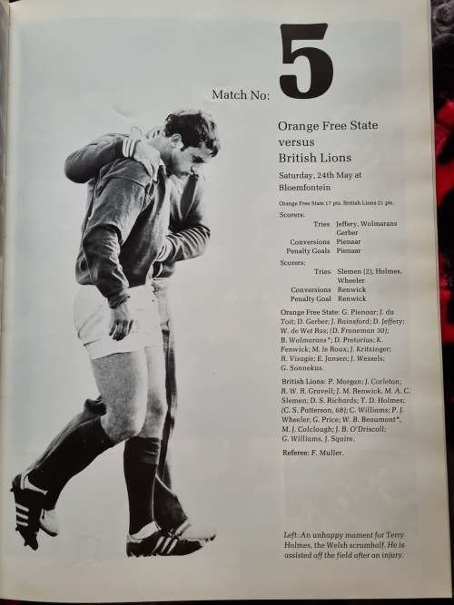 SPRINGBOK TRIUMPH ( Lions tour of South Africa )