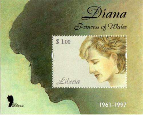 6)  PRINCESS  DIANA  LIBERIA  $1.00