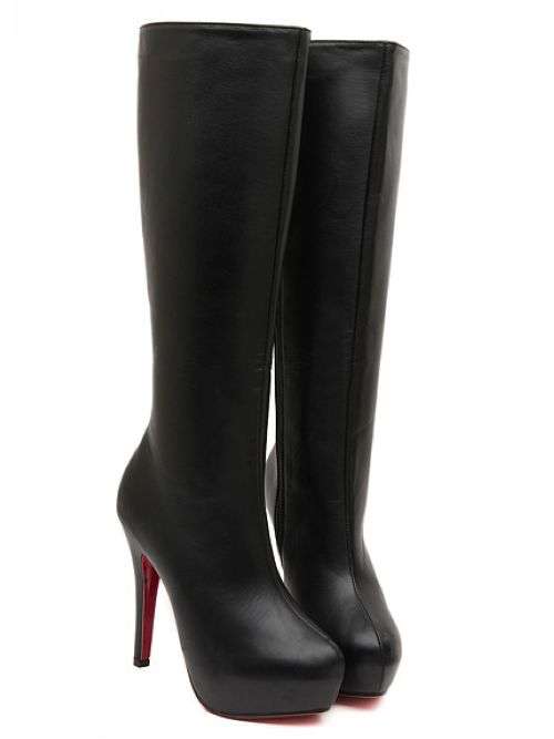 On sale Classic and elegant element face high-heeled boots
