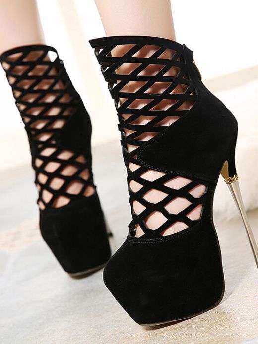 Hollow Out High Heels Shoes