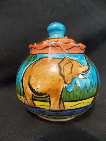 Cheerful Porcelain Sugar Bowl
