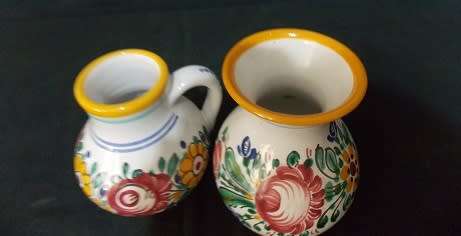 Beautiful Pottery Jug and Vase Pair
