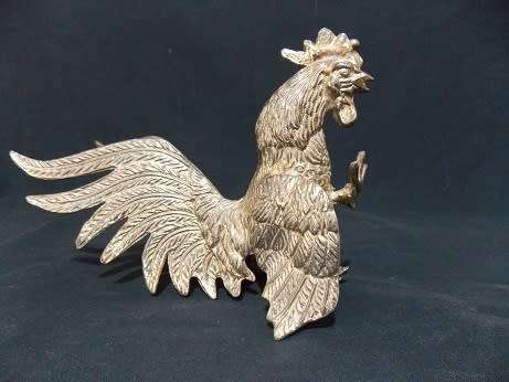 Brass Fighting Roosters