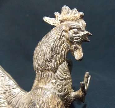 Brass Fighting Roosters