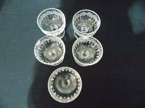 Webb Corbett Cut Crystal Dessert Bowls Set of Five