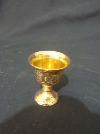 Indian Brass Glasses on Brass Tray