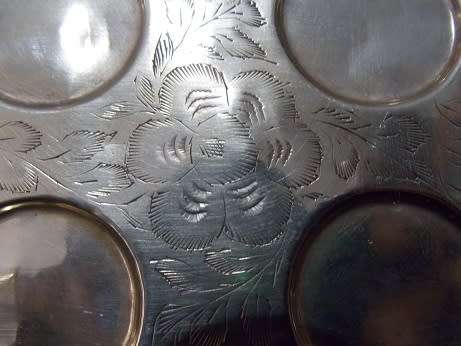 Indian Brass Glasses on Brass Tray
