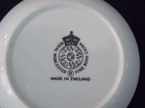 Set of Two Royal Worcester Tea Spoon Bowls and Saucers