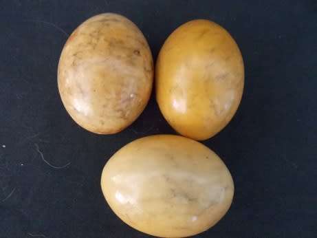 Set of  3 Three Egg Sized Agate Eggs
