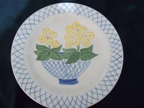 Colorful Pottery Cake Plate by KiKi