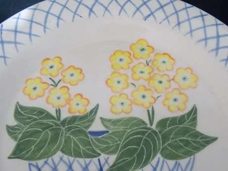 Colorful Pottery Cake Plate by KiKi