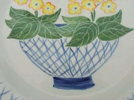 Colorful Pottery Cake Plate by KiKi
