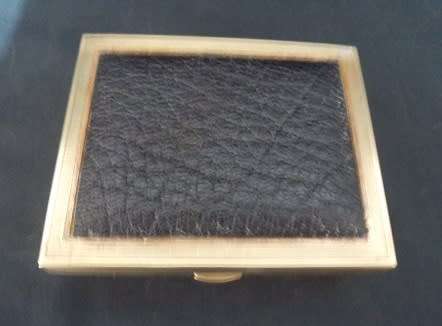 Beautiful Brass and Leather Ring Box