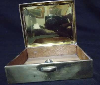 Beautiful Brass and Leather Ring Box