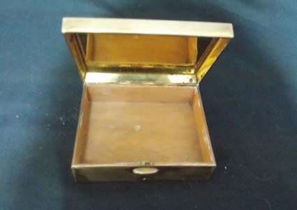 Beautiful Brass and Leather Ring Box