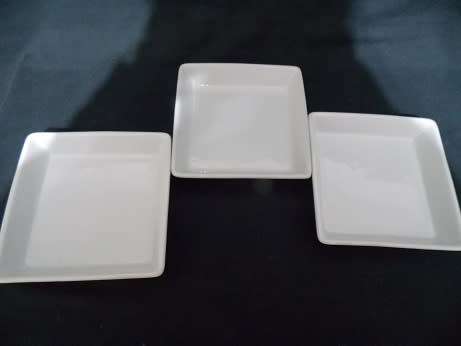 Set of Three Porcelain Snack Plates