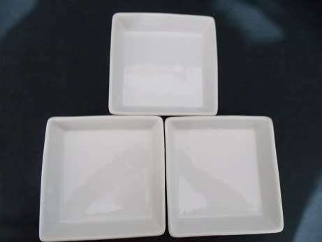 Set of Three Porcelain Snack Plates