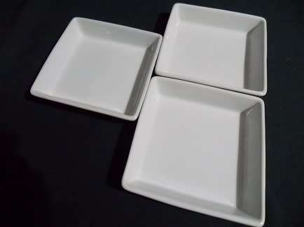 Set of Three Porcelain Snack Plates