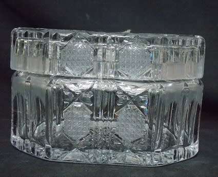 Stunning Heavy Cut Crystal Jewelry Box